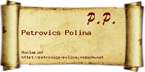 Petrovics Polina névjegykártya